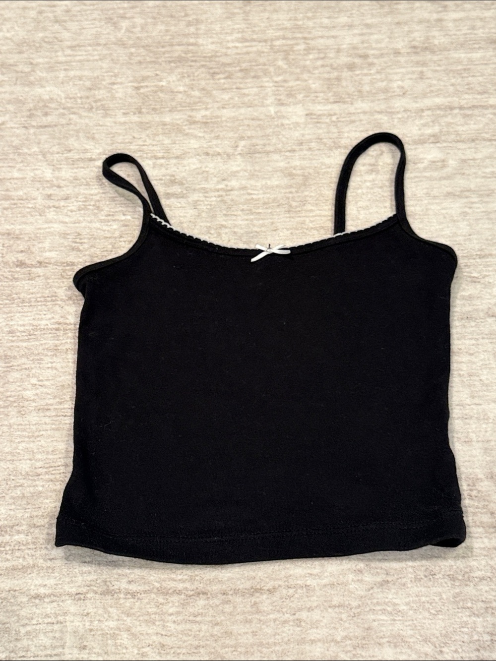 Garage Women’s XXS Black Camisole Tank Top with Bow Accent